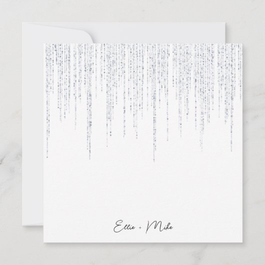 Frosted Winter - Silver- Bridal - Hartelijk dank - Bedankkaart (Achterkant)