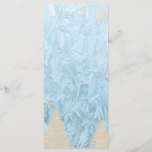 Frosted Winter Thema Ivoor Glitter Sneeuwvlokken Menu (Achterkant)