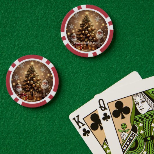 'Frosted Winter Wonderland' Poker Chips (Pokertafel (Dubbel))
