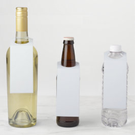 Frosted Witte Stevige Kleur | Klassiek | Elegant Flessenhanger