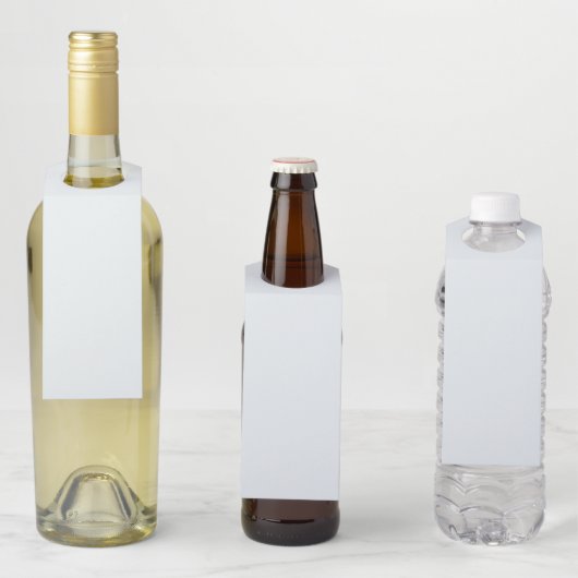 Frosted Witte Stevige Kleur | Klassiek | Elegant Flessenhanger (In situ)