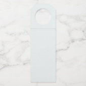 Frosted Witte Stevige Kleur | Klassiek | Elegant Flessenhanger (Achterkant)