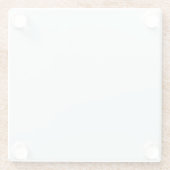 Frosted Witte Stevige Kleur | Klassiek | Elegant Glazen Onderzetter (Achterkant)