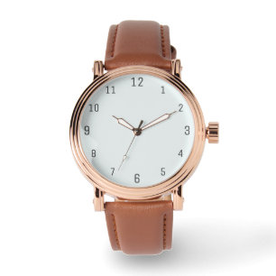 Frosted Witte Stevige Kleur   Klassiek   Elegant Horloge