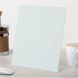 Frosted Witte Stevige Kleur   Klassiek   Elegant Reclamebord Met Voetstuk