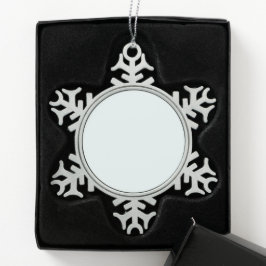 Frosted Witte Stevige Kleur | Klassiek | Elegant Tin Sneeuwvlok Ornament