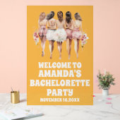 Frosted Yellow Acryl Bachelorette Welkom Teken Acryl Bord (Huwelijk)