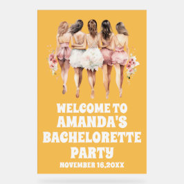 Frosted Yellow Acryl Bachelorette Welkom Teken Bord