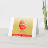 Frostern German Happy Easter Red Gold Card Feestdagen Kaart (Achterkant)