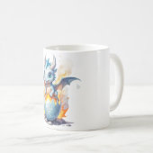 Frostfire Hatchling Blauwe Draak Fantasie Koffiemok (Voorkant rechts)