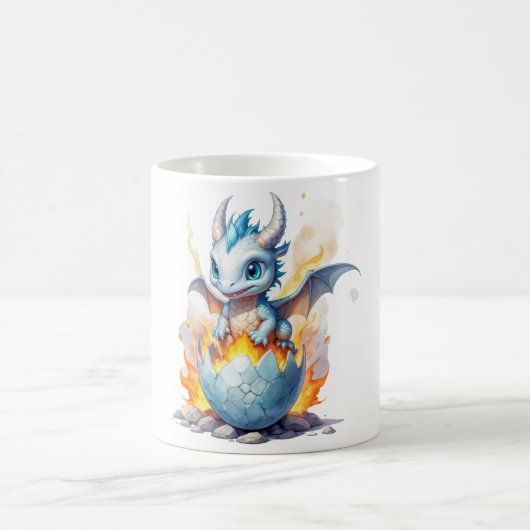 Frostfire Hatchling Blauwe Draak Fantasie Koffiemok (Center)