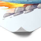 Frostfire Hatchling Blauwe Draak Fantasie Poster (Hoek)