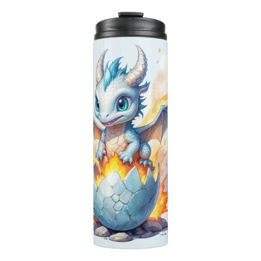 Frostfire Jongen Blauwe Draak  Thermosbeker (Voorkant)