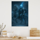 Frostfire Rider — Blue Flame Ghost Horseman Poster (Keuken)