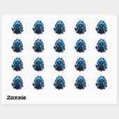 Frostfire Shadow Knight – Blue Inferno Edition Ronde Sticker (Vel)