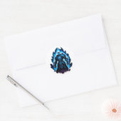 Frostfire Shadow Knight – Blue Inferno Edition Ronde Sticker (Envelop)