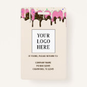 Frosting Pastry Bakery Bedrijfsmedewerker Badge (Achterkant)