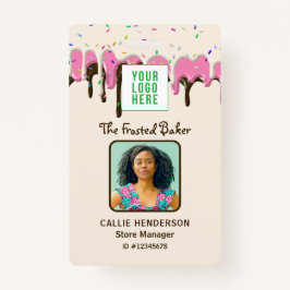 Frosting Pastry Bakery Logo Bedrijfsmedewerker Badge