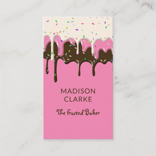 Frosting Sprinkles Baker Bakery Visitekaartje (Voorkant)