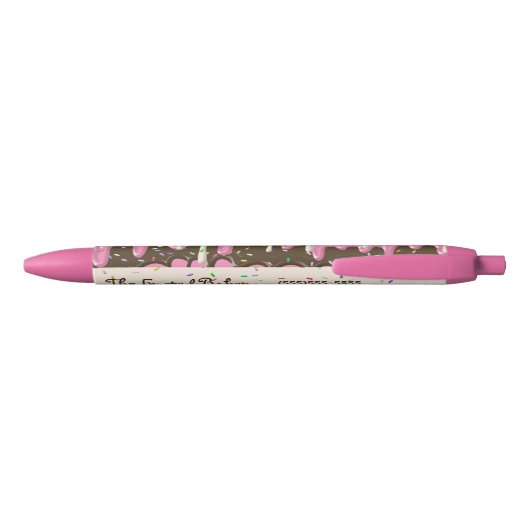 Frosting Sprinkles Baker Bakery Zwarte Inkt Pen (Achterkant)