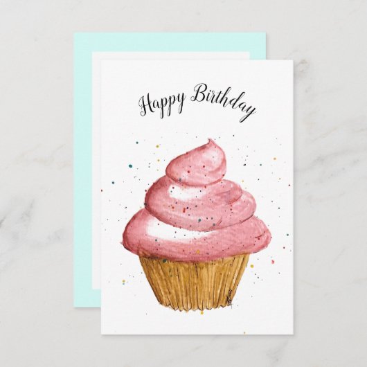 Frosting Verjaardag Kaart (Voorkant / Achterkant)