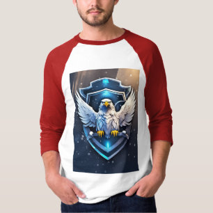 Frostwing Alliance: Futuristisch Eagle-Raven Emble T-shirt