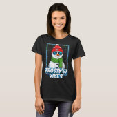 Frosty 67 Vibes Cool Snowman Christmas Tee  T-shirt (Voorkant volledig)