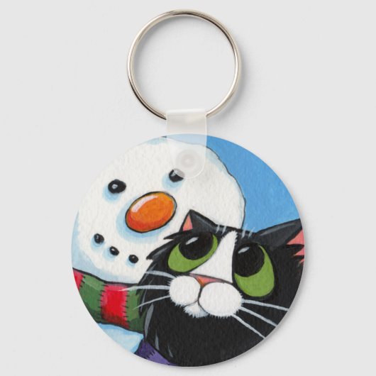 Frosty and Sox - Sleutelhanger met kerstkat (Voorkant)