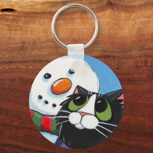 Frosty and Sox - Sleutelhanger met kerstkat (Voorkant)