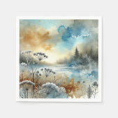 Frosty Autumnal Morning Waterverf Découpage Servet (Voorkant)