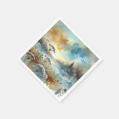 Frosty Autumnal Morning Waterverf Découpage Servet (Hoek)