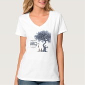Frosty BBQ Forecast V-Neck T-shirt | Chic Winter B (Voorkant)