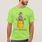 Frosty Beer Man Funny Ugly Kerstmis gepersonalisee T-shirt (Voorkant)