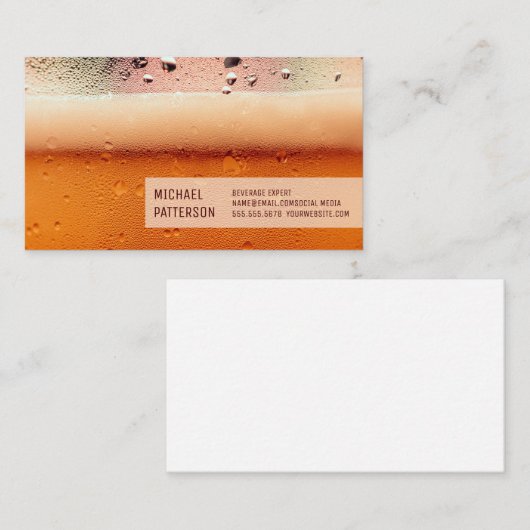 Frosty Beer Mok | Visitekaartje voor restaurateurs (Voorkant / Achterkant)