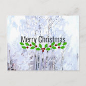 Frosty Birch Trees, kerstgroeten Briefkaart (Voorkant)