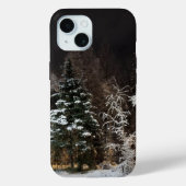 Frosty Black Winter Forest iPhone Case (Achterkant)