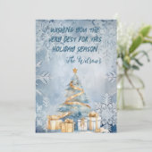 Frosty Blue Christmas Kaart (Staand voorkant)