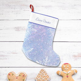Frosty Blue Gepersonaliseerde Kerstkous Kleine Kerstsok