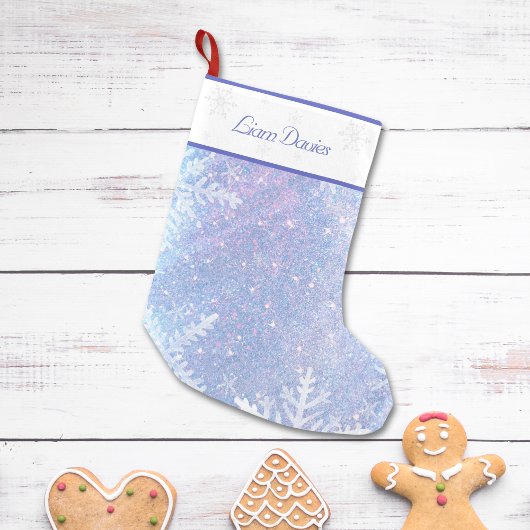 Frosty Blue Gepersonaliseerde Kerstkous Kleine Kerstsok