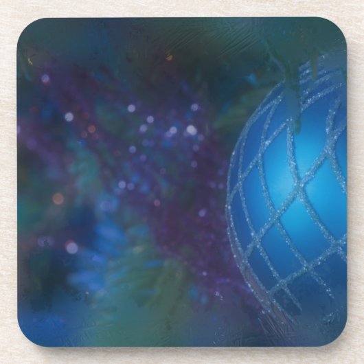 Frosty Blue Ornament Bier Onderzetter (Voorkant)