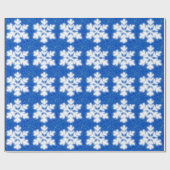 Frosty blue sneeuwvlokken op Noordpool | sneeuw Cadeaupapier (Vlak)