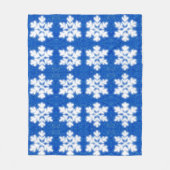 Frosty blue sneeuwvlokken op Noordpool | sneeuw Fleece Deken (Voorkant)