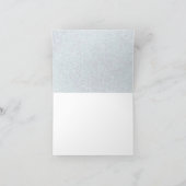 Frosty Blue Snowflake Bubbles Holiday Kaart (Binnen)