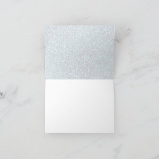 Frosty Blue Snowflake Bubbles Holiday Kaart (Binnen)