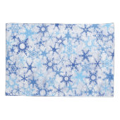 Frosty Blue Snowflakes Patroon Kussensloop (Achterkant)