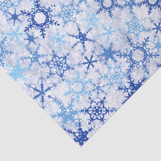 Frosty Blue Snowflakes Tissuepapier (Detail)