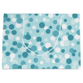 Frosty Blue Vakantie Stippen Grote Cadeauzak Groot Cadeauzakje (Voorkant)