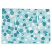 Frosty Blue Vakantie Stippen Grote Cadeauzak Groot Cadeauzakje (Achterkant)