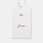 Frosty Blue Winter Kerstboom Cadeaulabel (Achterkant)