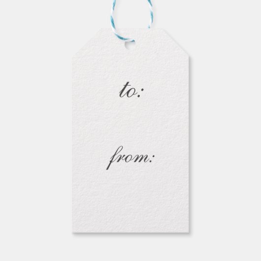 Frosty Blue Winter Kerstboom Cadeaulabel (Achterkant)